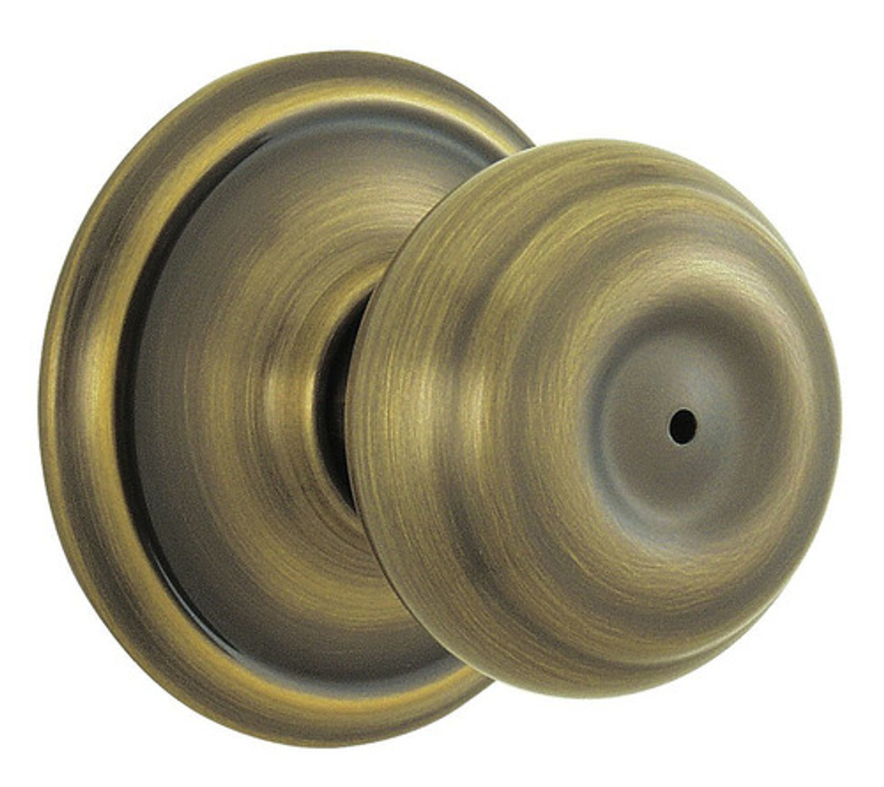 Schlage / Georgian Knob / Privacy / Antique Brass / F40GEO 609