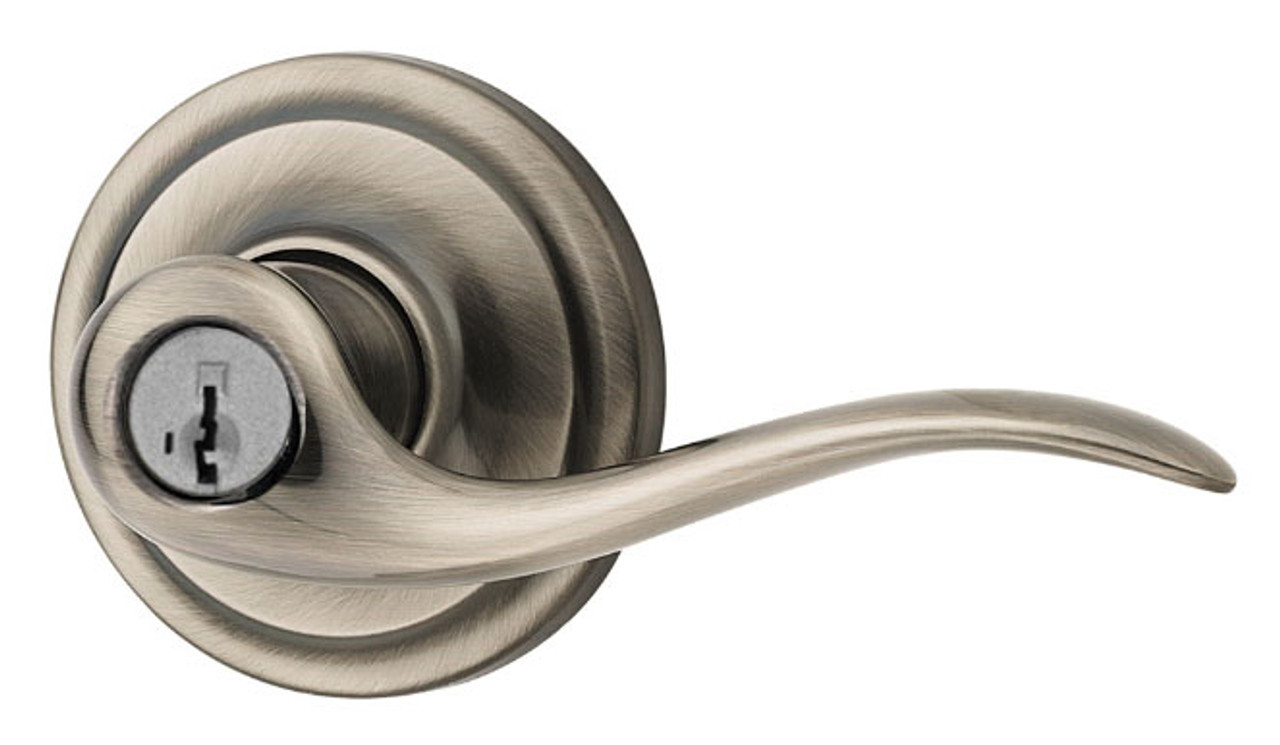 Kwikset / Tustin Lever / Keyed Entry - SmartKey / Antique Nickel / 740TNL  15A SMT