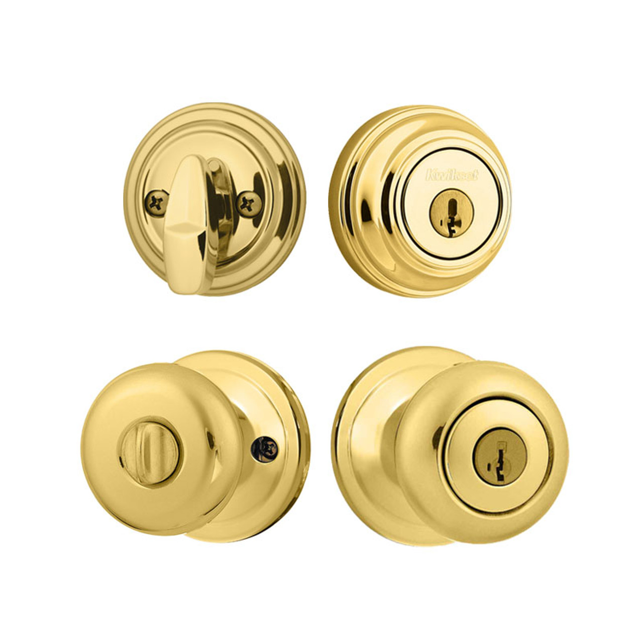 Kwikset 991 Juno Entry Knob and Single Cylinder Deadbolt Combo Pack - 5