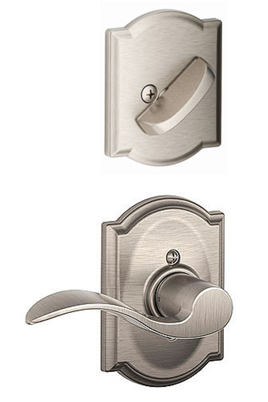 Schlage Accent Lever with Camelot Rose Interior Trim Pack for F