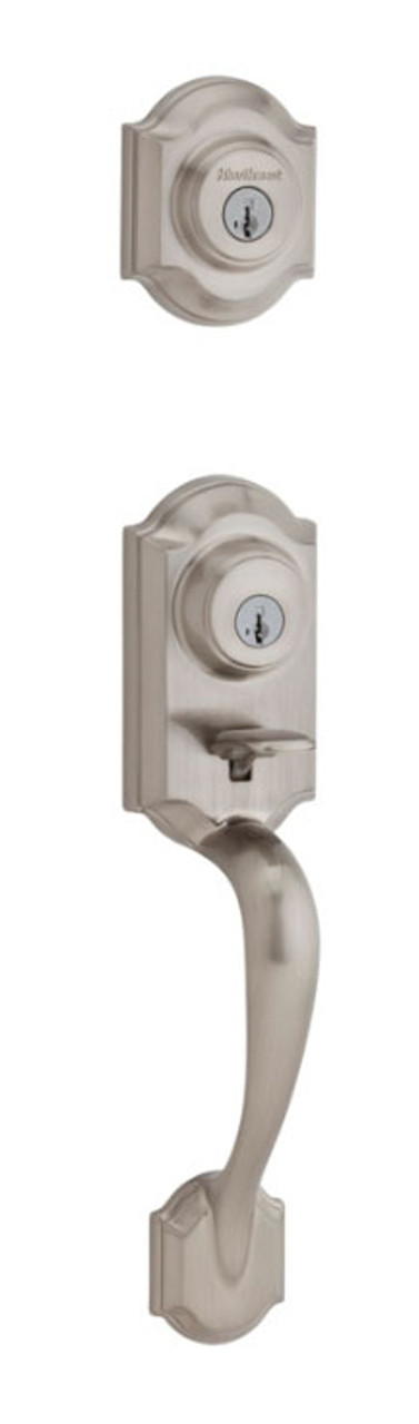 Kwikset Montara Handleset Double Cylinder - SmartKey Satin Nickel