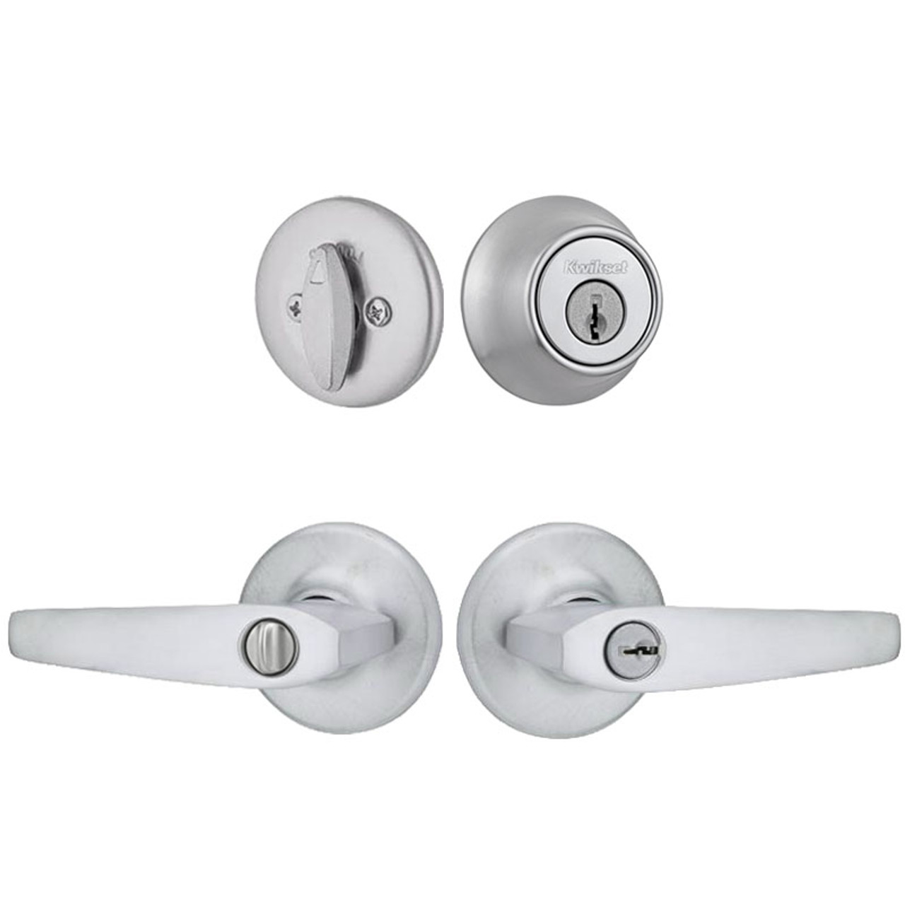 Kwikset Delta Lever and Single Cylinder Deadbolt Combo Pack Keyed