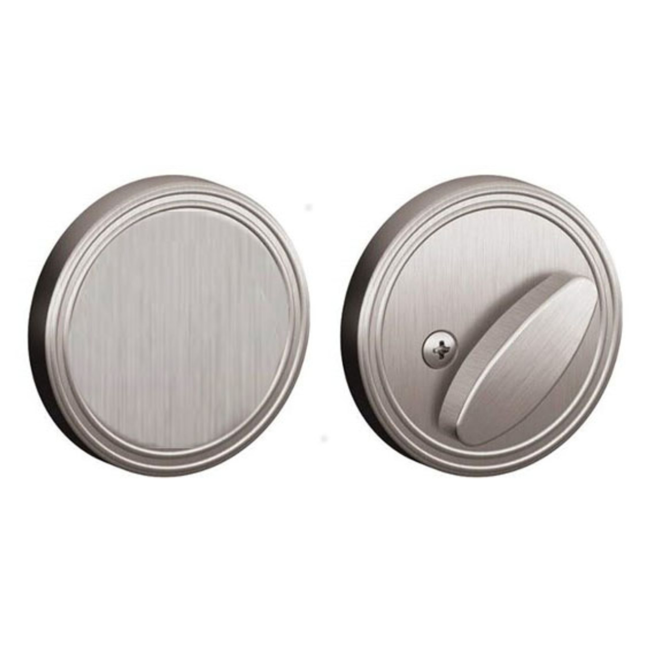 Schlage / JD81 Deadbolt / One-Sided with Exterior Plate / Satin Stainless  Steel / JD81 630