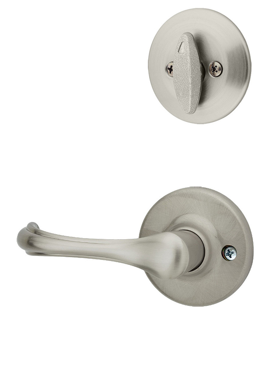 Kwikset Series Dakota Satin Nickel Entry Door Exterior Handle in