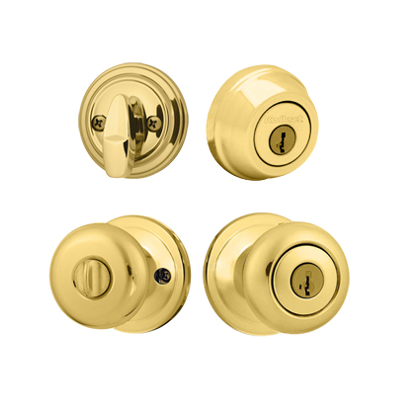 Kwikset Hancock Knob with Single Cylinder Deadbolt Combo Pack