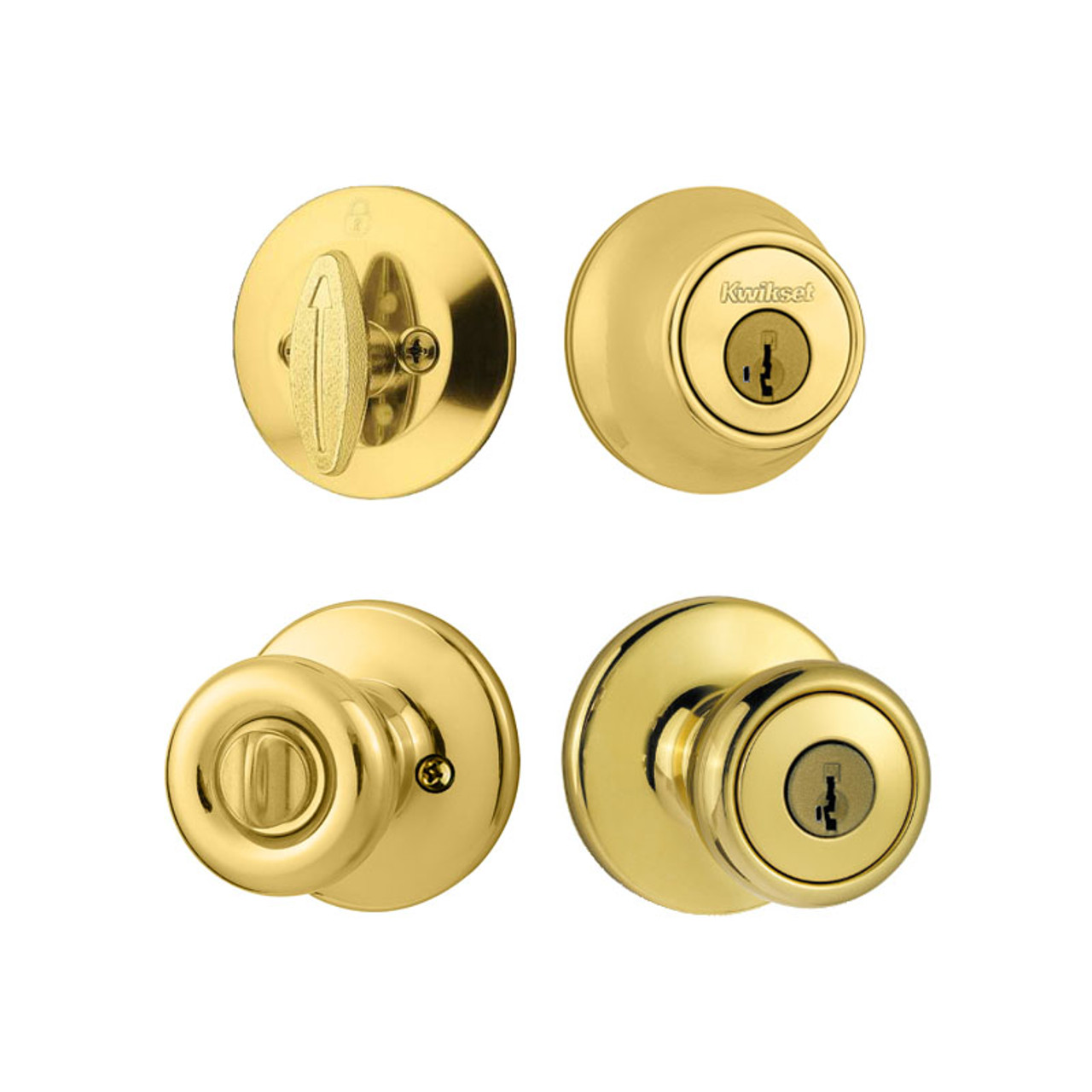 Kwikset 991 Juno Entry Knob and Single Cylinder Deadbolt Combo Pack featuring SmartKey in Satin Nickel by Kwikset - 2