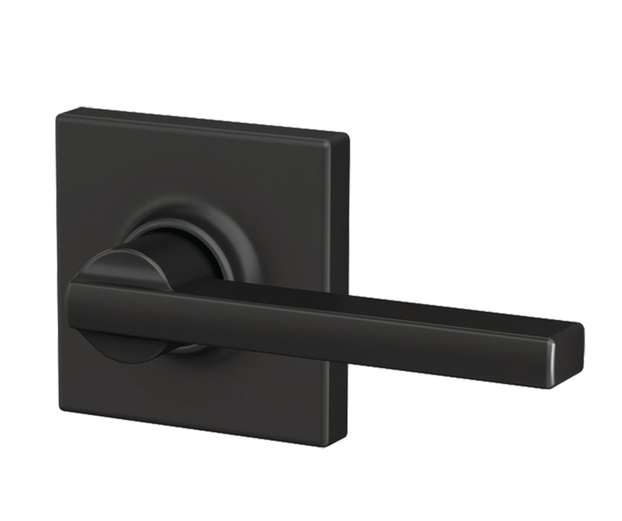 Schlage / Latitude Lever with Collins Rose / Passage / Matte Black / F10LAT  622 COL