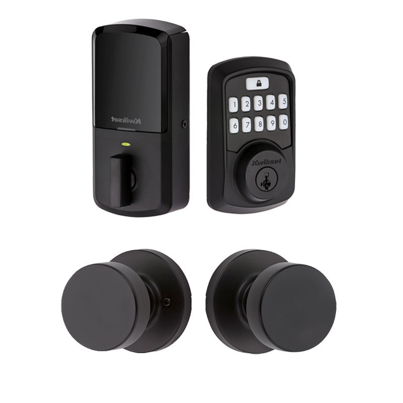 Kwikset / Pismo RDT Passage Knob + 942 Aura Electronic Deadbolt