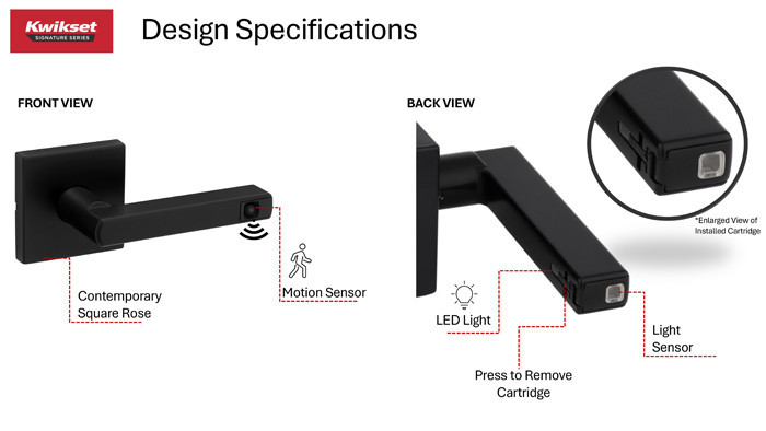 Kwikset Halifax SQT LED Privacy Lever Matte Black, 730 HFL SQT LED 514 Kwikset Halifax SQT LED Privacy Lever Matte Black, 730 HFL SQT LED 514
