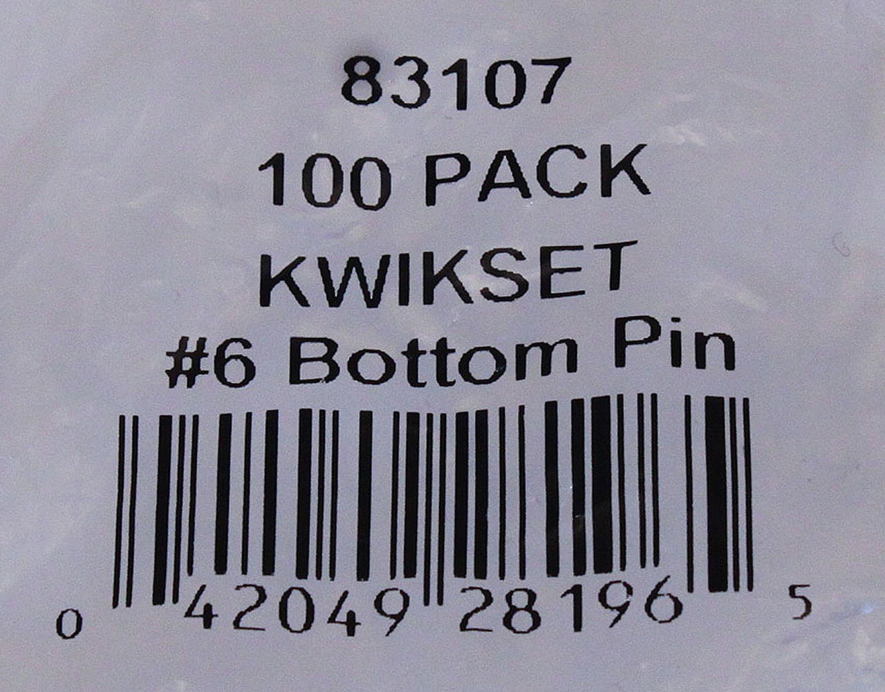 Kwikset #3 Bottom Pins (.287