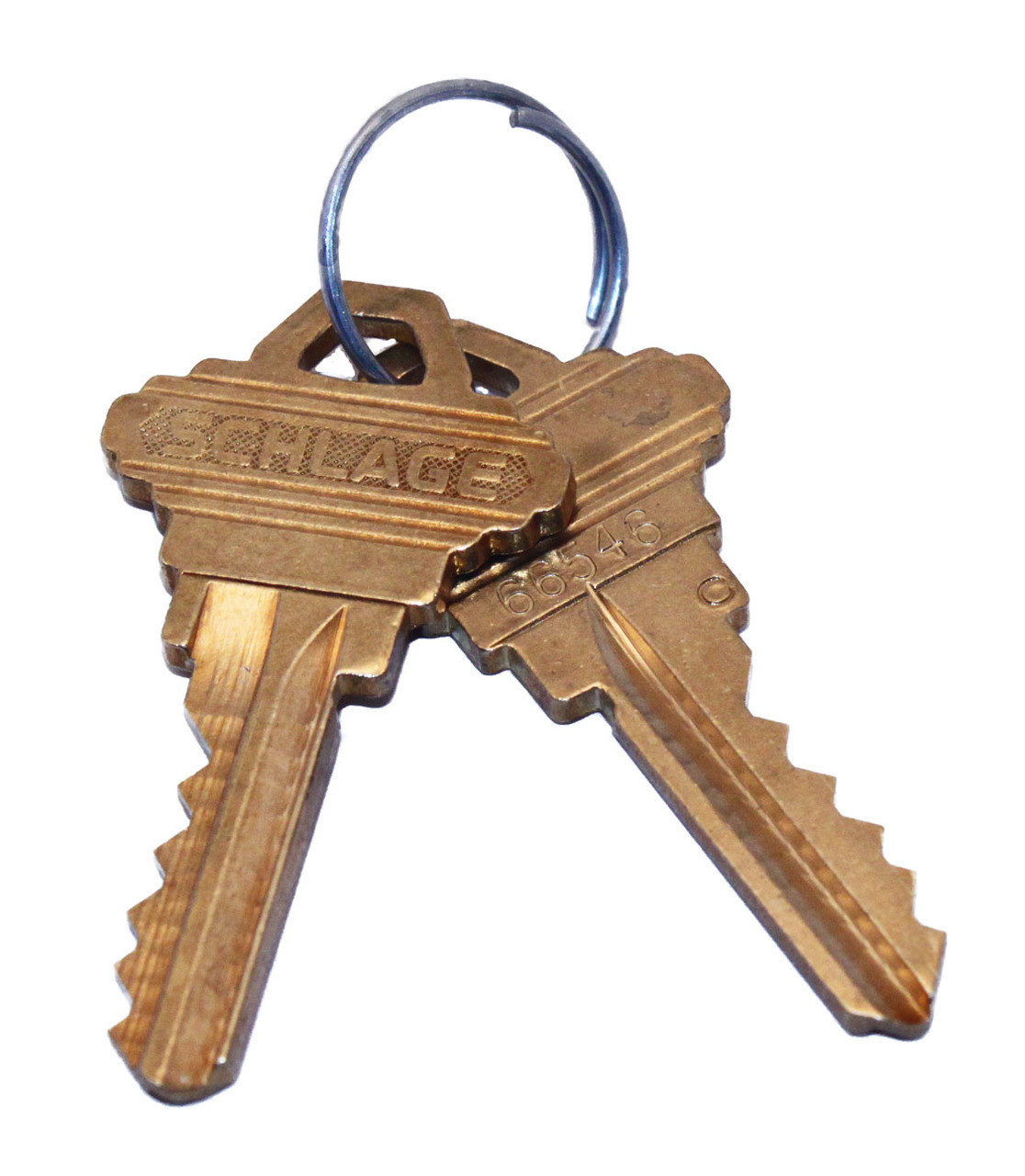 Schlage / Ringed Pair of Cut Keys / 5-pin / 48-100