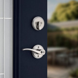 Kwikset / Sedona 740 Lever and 258 Hometown Single Cylinder SmartKey Deadbolt Combo SMT