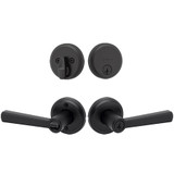 Kwikset / Trafford 740  Lever and 258 Hometown Single Cylinder SmartKey Deadbolt Combo SMT