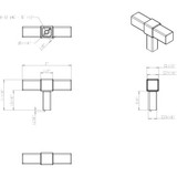 Jeffrey Alexander / Zane "T" Knob / 2" / Satin Nickel / 293T-SN-1