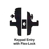 Schlage / Plymouth Flex-Lock Keypad with Accent Lever / Entry / Matte Black / FE595PLYxACC 622