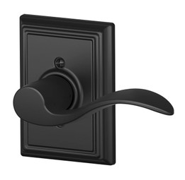 Schlage / Accent Lever with Addison Rose / Half Dummy Right Hand / Matte Black / F170ACC 622 ADD RH Schlage / Accent Lever with Addison Rose / Half Dummy Right Hand / Matte Black / F170ACC 622 ADD RH