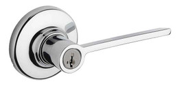 Kwikset / Ladera Lever with Round Rose / Keyed Entry - SmartKey / Polished Chrome / 405LRLRDT 26 SMT Kwikset / Ladera Lever with Round Rose / Keyed Entry - SmartKey / Polished Chrome / 405LRLRDT 26 SMT
