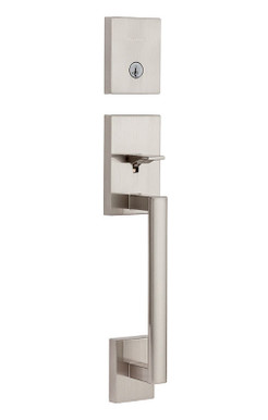 Kwikset / San Clemente Handleset / Single Cylinder - SmartKey / Satin Nickel / 818SCE 15 SMT Kwikset / San Clemente Handleset / Single Cylinder - SmartKey / Satin Nickel / 818SCE 15 SMT