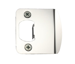 Kwikset / Extended Lip Strike Round Corner / 2-1/4" H x 1-3/4" W / Total Width 2-1/4" / Polished Chrome / 83536 26 Kwikset / Extended Lip Strike Round Corner / 2-1/4" H x 1-3/4" W / Total Width 2-1/4" / Polished Chrome / 83536 26