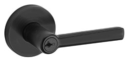 Kwikset / Montreal Lever with Round Rose / Keyed Entry - SmartKey / Matte Black / 156MRLRDT 514 SMT Kwikset / Montreal Lever with Round Rose / Keyed Entry - SmartKey / Matte Black / 156MRLRDT 514 SMT