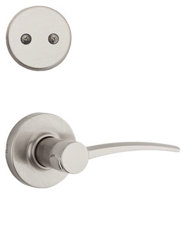 Kwikset / 977 Dummy Cylinder Interior Trm Pack / Katara Lever /  Left Hand / Satin Nickel / 977KTLLH15