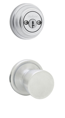 Kwikset / 967 Double Cylinder Interior Trim Pack / Abbey Knob / Satin Chrome / 967A26D Kwikset / 967 Double Cylinder Interior Trim Pack / Abbey Knob / Satin Chrome / 967A26D