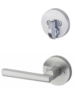 Kwikset / 971 Single Cylinder Interior Trim Pack / Montreal Lever with Round Rose / Satin Chrome / 971MRLRDT26D