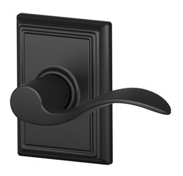 Schlage / Accent Lever with Addison Rose / Passage / Matte Black / F10ACC 622 ADD Schlage / Accent Lever with Addison Rose / Passage / Matte Black / F10ACC 622 ADD