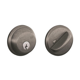 Schlage / B60 Deadbolt / Single Cylinder / Distressed Nickel / B60 621 Schlage / B60 Deadbolt / Single Cylinder / Distressed Nickel / B60 621