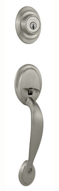 Kwikset / Dakota Handleset / Single Cylinder - SmartKey / Satin Nickel / 687DA 15 SMT