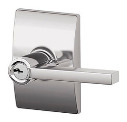 Schlage / Latitude Lever with Century Rose / Keyed Entry / Bright Chrome / F51ALAT 625 CEN Schlage / Latitude Lever with Century Rose / Keyed Entry / Bright Chrome / F51ALAT 625 CEN