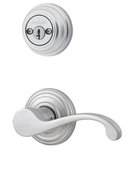 Kwikset / 967 Double Cylinder Interior Trim Pack / Commonwealth Lever / Left Hand / Satin Chrome / 967CHLLH26D Kwikset / 967 Double Cylinder Interior Trim Pack / Commonwealth Lever / Left Hand / Satin Chrome / 967CHLLH26D