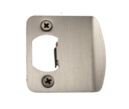Kwikset / Extended Lip Strike Round Corner / 2-1/4" H x 1-3/4" W / Total Width 2-1/4" / Satin Nickel / 83536 15 Kwikset / Extended Lip Strike Round Corner / 2-1/4" H x 1-3/4" W / Total Width 2-1/4" / Satin Nickel / 83536 15