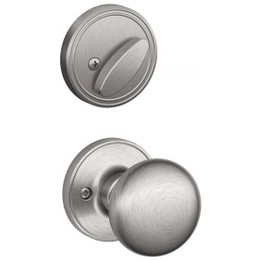 Schlage / J Series Single Cylinder Interior Trim Pack / Stratus Knob / Satin Stainless Steel / Single Cylinder / JH59STR630