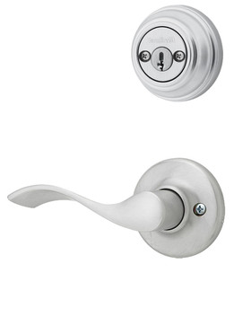 Kwikset / 967 Double Cylinder Interior Trim Pack / Balboa Lever / Right Hand / Satin Chrome / 967BLRH26D Kwikset / 967 Double Cylinder Interior Trim Pack / Balboa Lever / Right Hand / Satin Chrome / 967BLRH26D
