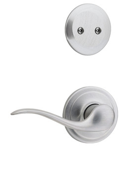 Kwikset / 606 Dummy Cylinder Interior Trim Pack / Tustin Lever / Right Hand / Satin Chrome / 606TNLRH26D