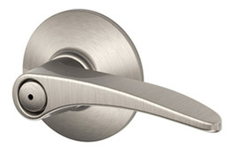 Schlage / Manhattan Lever / Privacy / Satin Nickel / F40MNH 619
