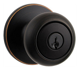 Kwikset / Cove Knob / Keyed Entry - SmartKey / Venetian Bronze / 400CV 11P SMT Kwikset / Cove Knob / Keyed Entry - SmartKey / Venetian Bronze / 400CV 11P SMT