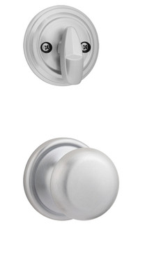 Kwikset / 966 Single Cylinder Interior Trim Pack / Hancock Knob / Satin Chrome / 966H26D Kwikset / 966 Single Cylinder Interior Trim Pack / Hancock Knob / Satin Chrome / 966H26D