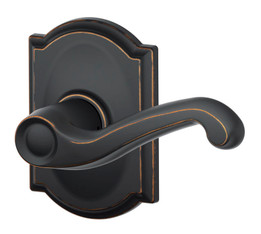 Schlage / Flair Lever with Camelot Rose / Passage / Aged Bronze / F10FLA 716 CAM Schlage / Flair Lever with Camelot Rose / Passage / Aged Bronze / F10FLA 716 CAM