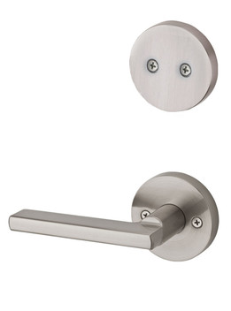 Kwikset / 973 Dummy Cylinder Interior Trim Pack / Halifax Lever with Round Rose / Satin Nickel / 973HFLRDT15 Kwikset / 973 Dummy Cylinder Interior Trim Pack / Halifax Lever with Round Rose / Satin Nickel / 973HFLRDT15
