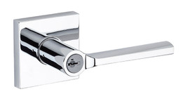 Kwikset / Lisbon Lever with Square Rose / Keyed Entry - SmartKey / Polished Chrome / 156LSLSQT 26 SMT