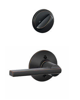 Schlage / F Series Single Cylinder Interior Trim Pack / Latitude Lever / Aged Bronze / Single Cylinder / F59LAT716 Schlage / F Series Single Cylinder Interior Trim Pack / Latitude Lever / Aged Bronze / Single Cylinder / F59LAT716