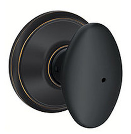 Schlage / Siena Knob / Privacy / Aged Bronze / F40SIE 716