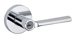 Kwikset / Lisbon Lever with Round Rose / Keyed Entry - SmartKey / Polished Chrome / 156LSLRDT 26 SMT Kwikset / Lisbon Lever with Round Rose / Keyed Entry - SmartKey / Polished Chrome / 156LSLRDT 26 SMT