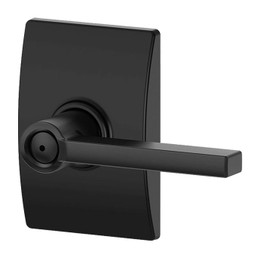 Schlage / Latitude Lever with Century Rose / Privacy / Matte Black / F40LAT 622 CEN Schlage / Latitude Lever with Century Rose / Privacy / Matte Black / F40LAT 622 CEN