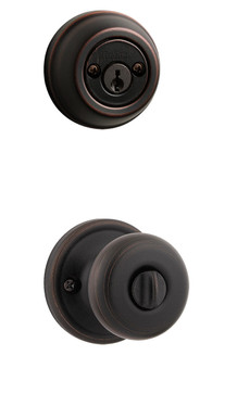 Kwikset / 979 Double Cylinder Interior Trim Pack / Juno Knob / Venetian Bronze / 979J11PSMT Kwikset / 979 Double Cylinder Interior Trim Pack / Juno Knob / Venetian Bronze / 979J11PSMT