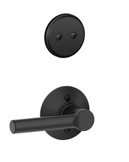 Schlage / F Series Dummy Cylinder Interior Trim Pack / Broadway Lever / Matte Black / Dummy Cylinder / F94BRW622