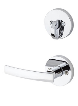 Kwikset / 971 Single Cylinder Interior Trim Pack / Sydney Lever with Round Rose / Polished Chrome / 971SYLRDT26
