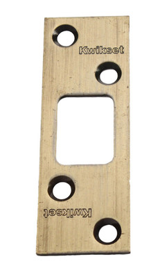 Kwikset / Deadbolt / Square Corner / Heavy Duty / Strike Plate / Antique Brass / 83222-5